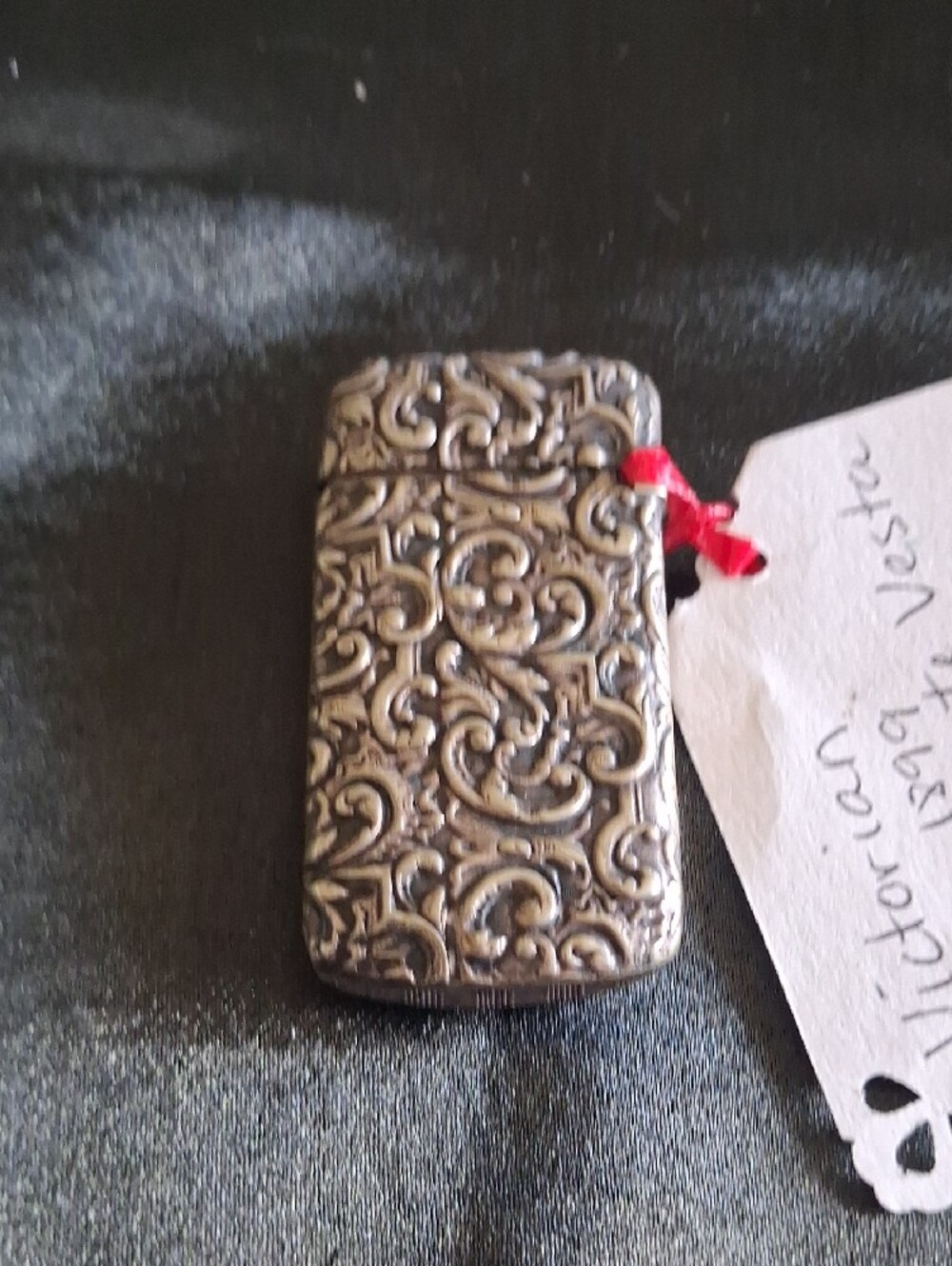 Victorian Ornate Silverplate Embossed Vesta Case - Picture 3 of 8